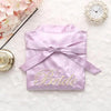 Wedding Satin Bride Robe Elegant Golden Bridesmaid Casual Short Women Nightwear Comfortable Sleepwear