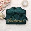 Wedding Satin Bride Robe Elegant Golden Bridesmaid Casual Short Women Nightwear Comfortable Sleepwear