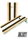 Black & White Striped Cornhole Boards