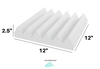 White Acoustic Foam Panels - 12x12x2.5"
