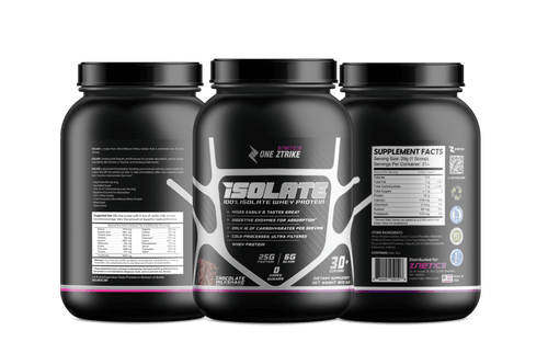 Whey Isolate Protein Chocolate 2LB | 25g Protein, Zero Sugar | ONE ZTRIKE by ZNETICS