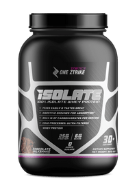 Whey Isolate Protein Chocolate 2LB | 25g Protein, Zero Sugar | ONE ZTRIKE by ZNETICS