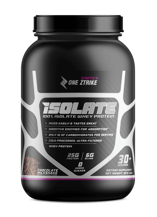 Whey Isolate Protein Chocolate 2LB | 25g Protein, Zero Sugar | ONE ZTRIKE by ZNETICS