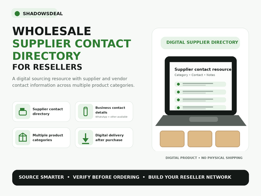 Wholesale Supplier Contact Directory for Resellers