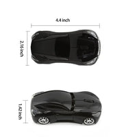 Wireless Black Sports Car USB Mouse Design Computer 1600 DPI Mouse Mini Ergonomic Gaming Mouse For Laptop And Computer 2.4Ghz
