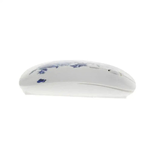 Wireless Blue White Flower Pattern Mouse Optical Mice 1600 DPI Wireless Mouse Portable Mobile Office USB Mouse