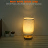 Wood & White Desk Lamp with Bamboo Base and Warm 3000K Lighting