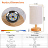 Wood & White Desk Lamp with Bamboo Base and Warm 3000K Lighting