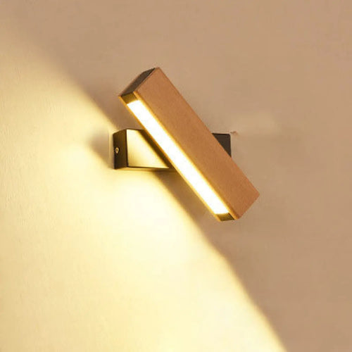 Wooden Wall Light with Modern LED Design for Living Room