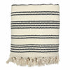 Woven Stripe Turkish Throw Cotton Fringe Lightweight