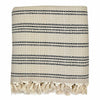 Woven Stripe Turkish Throw Cotton Fringe Lightweight