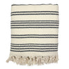 Woven Stripe Turkish Throw Cotton Fringe Lightweight