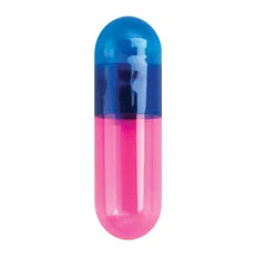 CONI-SNAP Hard Gelatin Capsules, Size #1, Blue/Pink (5,000 Count)