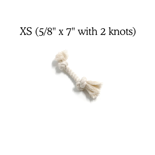 100% Organic Cotton Rope Dog Toy - 5 Sizes | Boba & Vespa