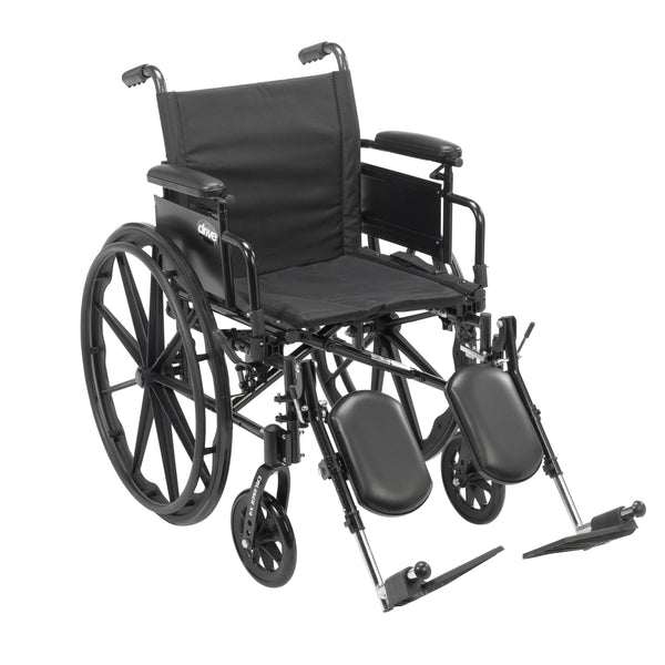 Cruiser X4 Lightweight Dual Axle Wheelchair with Adjustable Detachable Arms, Desk Arms, Elevating Leg Rests, 16" Seat RIO Medical Supplies