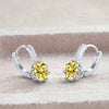 2 Carat Moissanite Drop Earrings Sterling Silver Solitaire Studs For Women