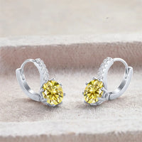2 Carat Moissanite Drop Earrings Sterling Silver Solitaire Studs For Women