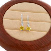 Moissanite Earrings 925 Sterling Silver White Gold Plated Hypoallergenic Studs