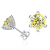 1ct D VVS Moissanite Stud Earrings 925 Sterling Silver 3EX Cut Women Daily