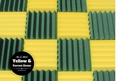 Easy Mount Acoustic Foam Kit - 12x12x2" Acoustic Foam Panels With Adhesive - Wedge Style - 4 Pack