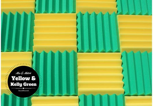 Easy Mount Acoustic Foam Kit - 12x12x2" Acoustic Foam Panels With Adhesive - Wedge Style - 4 Pack