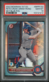 Graded 2022 Topps Bowman 1st Edition Pete Crow Armstrong #BPPF102 Sky Blue Foil Rookie RC Baseball Card PSA 10 Gem Mint