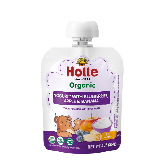 Holle Organic Blueberries, Apple & Banana Yogurt Pouches
