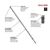 BOSCH HC2084 1/2 In. x 12 In. SDS-plus® Bulldog™ Rotary Hammer Bit