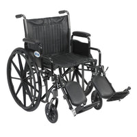 Silver Sport 2 Wheelchair, Detachable Desk Arms, Elevating Leg Rests, 20" Seat RIO Medical Supplies
