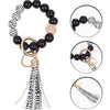 Zebra Striped Wristlet Keychain Bracelet