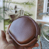 Handmade Leather Coin Purse - Compact & Durable Zipper Pouch